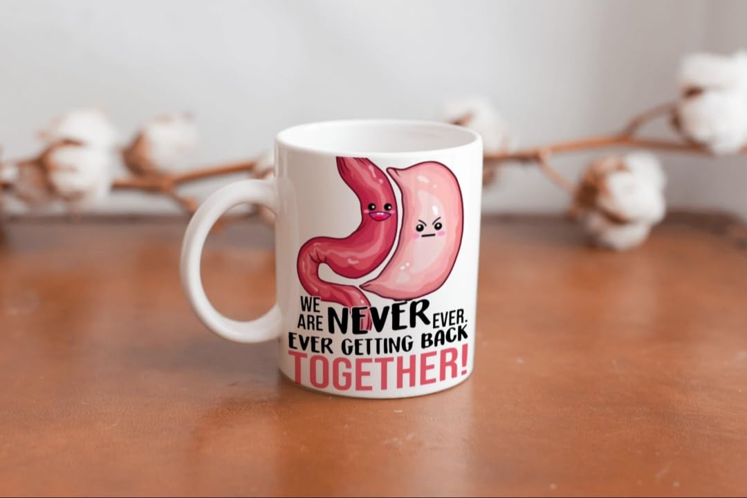 Gastric Sleeve Mug Ceramic 11oz Funny bariatric Diet weightloss Mug Gift