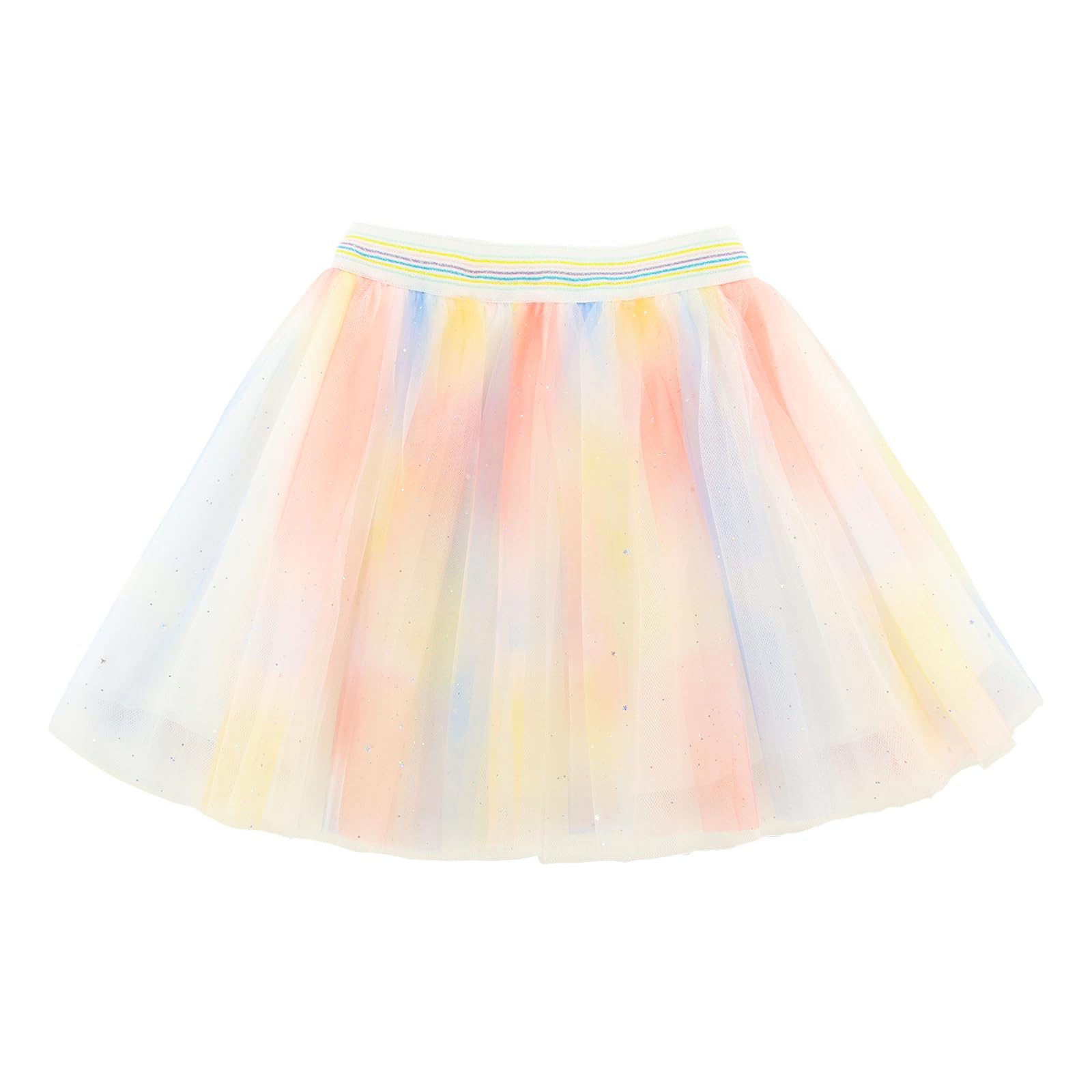 POBIDOBY Princess Tutu Dress for Girls, Rainbow Tutu for Girls, Size 2Y-11Y