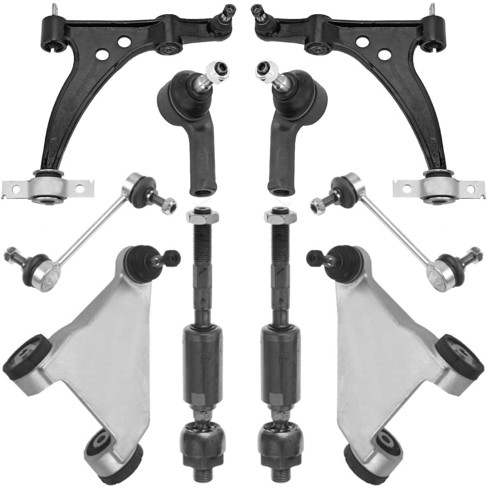 Kit bracci di sospensione anteriore compatibile per ALFA ROMEO 166 98-07 TYPE 936 composto da 10 ricambi auto