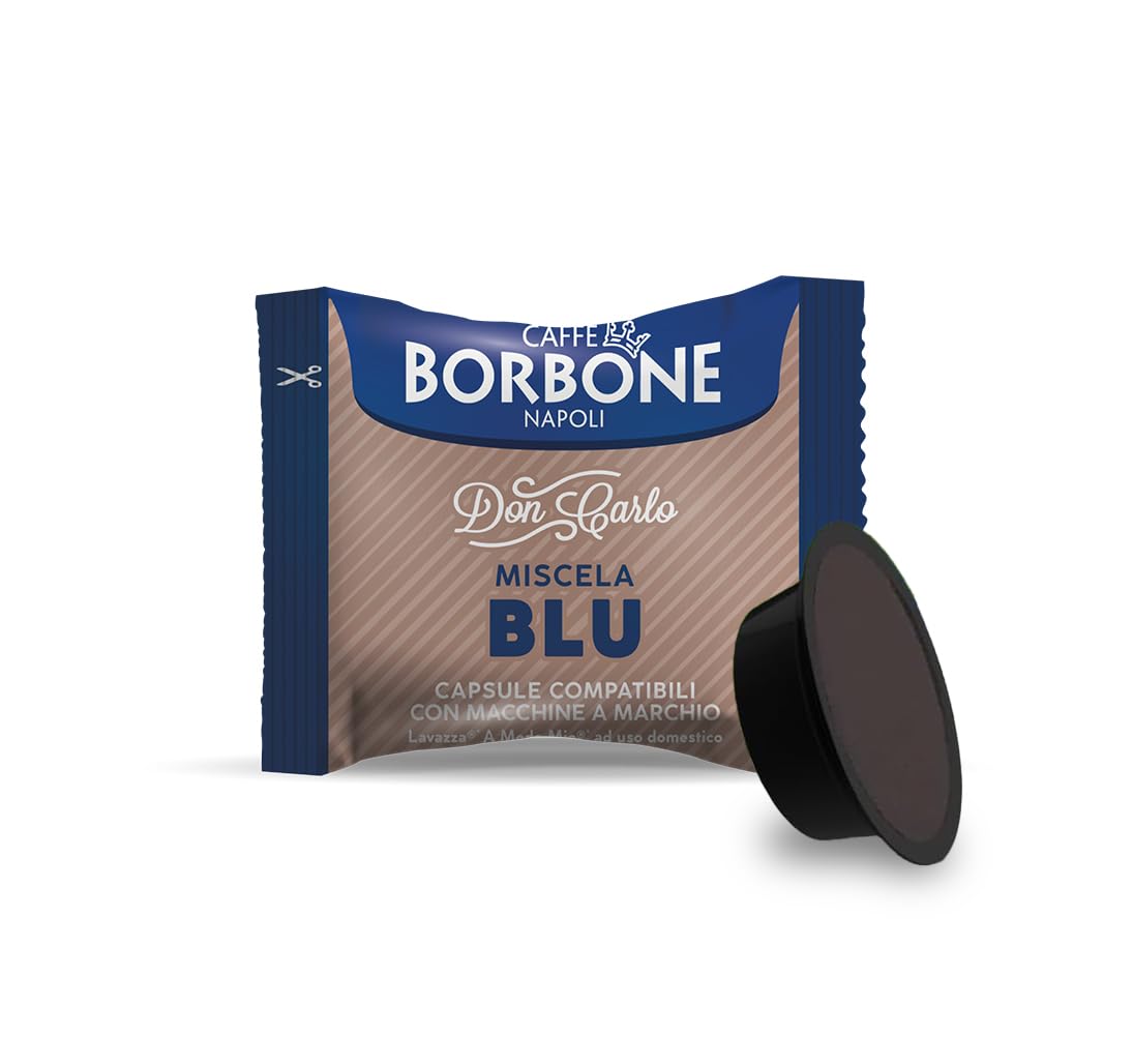 Coffee Don Carlo, Blue Blend - 100 Capsules for LAVAZZA A MODO MIO Machines