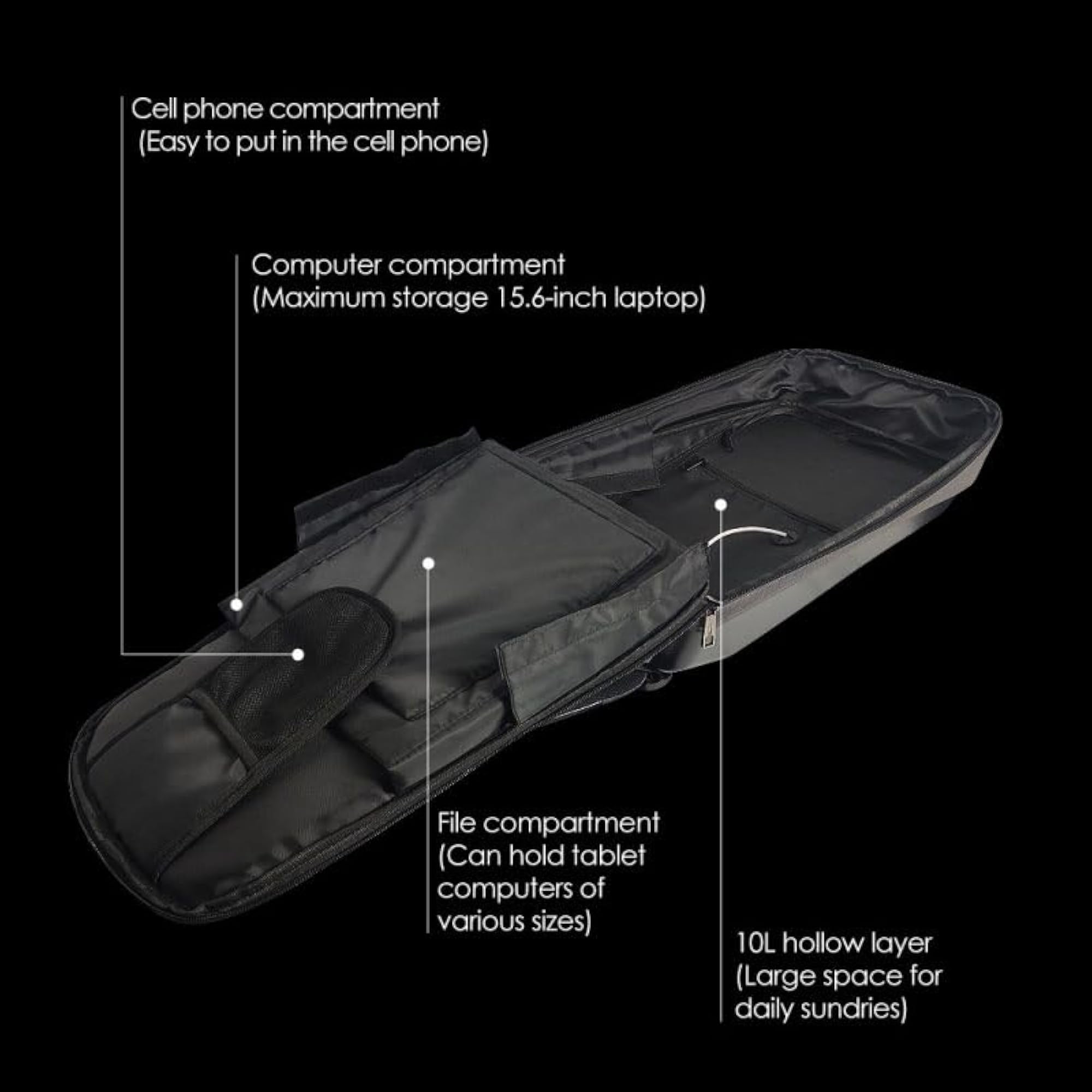 Motorcycle Riding Waterproof Backpack with LED