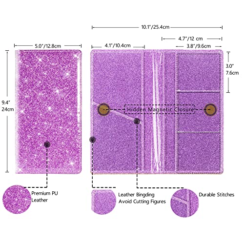 Image of TOURSUIT Car Registration and Insurance Card Holder, Glitter Purple