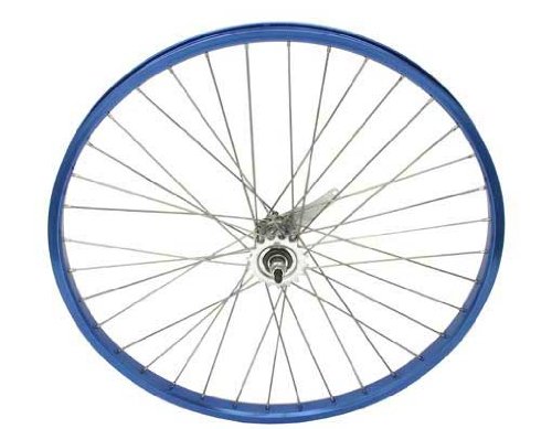 Lowrider 26" x 1.75 Alloy Coaster Wheel 12G Blue. Bicycle Wheel, Bike Wheel, Bike Wheel, Bicycle Wheel, Chopper, Beach cuiser, Stretch Bike, Bike Part, Bicycle Part