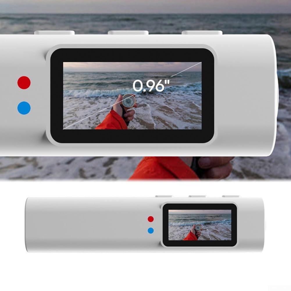 Cámara de video portátil 2K con lente gran angular de 110°, impermeable, WiFi, grabación en bucle, diseño compacto y ligero para aventuras al aire libre y deportes (blanco)