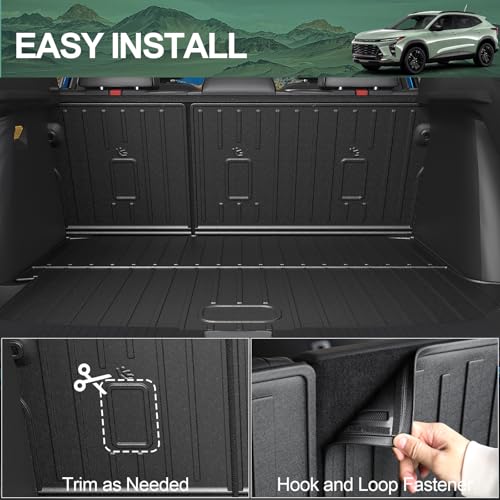 Image of Cargo Mat for 2024-2026 Chevy Trax /Buick Envista, All Weather TPE Cargo Mat with 3rd Seat Back Cover and Left Storage Mat for Chevy Trax Accessories
