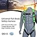 AFP Universal Full-Body Fall Protection Safety Harness with Dorsal D-Ring and Mating Buckle Legs | Roofer, Construction, Scaffolding PPE | High-Visibility Green [OSHA/ANSI Compliant]