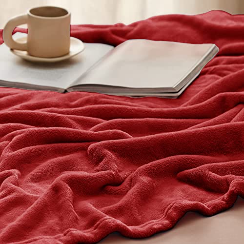 Image of VAS COLLECTIONS Premium Plush Summer Double Bed Dohar /AC Blanket | 300 GSM Reversible Lightweight Cozy Soft for Bed, Sofa, Couch, Travel & Camping| 220x230 cm - Maroon