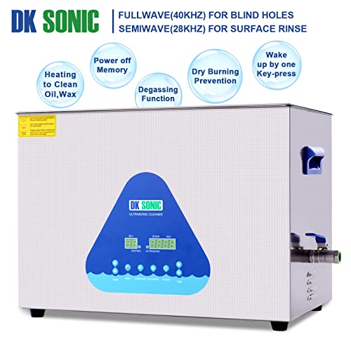 DK SONIC Ultrasonic Cleaner with Digital Timer and Basket for Denture, Coins, Record, Daily Necessaries, Lab Tools, Metal Parts, Carburetor, Brass, Auto Parts, Engine Parts, etc (30L, 110V) - Thumbnail 3