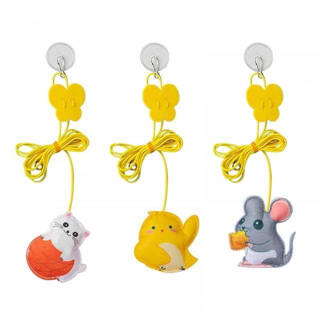 DONGKER 3 juguetes colgantes para gatos