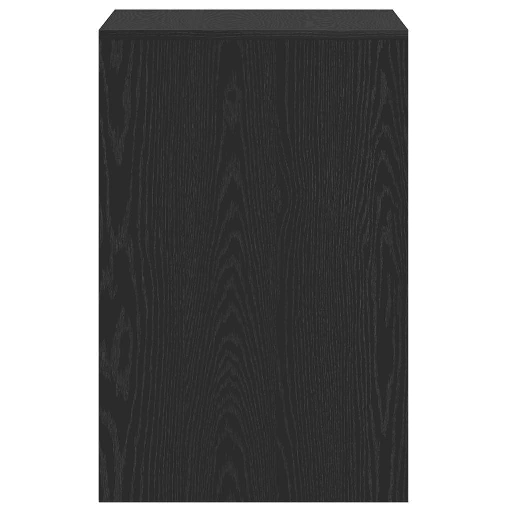 Escritorio de aspecto de roble negro 101 x 50 x 76,5 cm, mesa de trabajo con 2 cajones, amplia mesa para ordenador y suministros de oficina, superficie de fácil cuidado