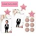 MORDUN Floral Bridal Shower Games - Who Has The Groom Scratch Off Celebrity Cards Tickets for 48 Guests - Funny Bachelorette Party Games Ideas - Rose Gold White