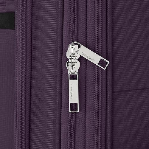 Samsonite Carry-On Soft-Sided Expandable 21-Inch Element Suitcase: Airline Approved for Most Major Airlines, Durable, 360&deg; Spinner Wheels, Adjustable Handle, 2 Front & Side Pocket- Purple