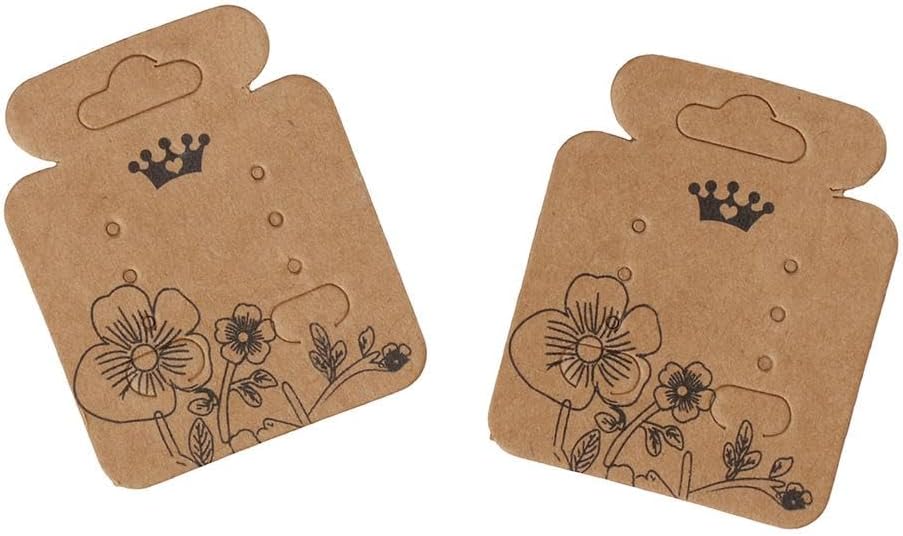 HomeSoGood 200Pcs Earring Cards Holder for Jewelry Earring Ear Studs,Jar Shape Earring Display Cards Hanging Holder Display Hang Cards