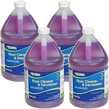 Global Industrial Multi-Purpose Floor Cleaner & Deodorizer, Lavendar Scented, 1 Gallon Bottle, 4/Bottles, Commercial & Industrial Multi-Surface Floor Cleaner
