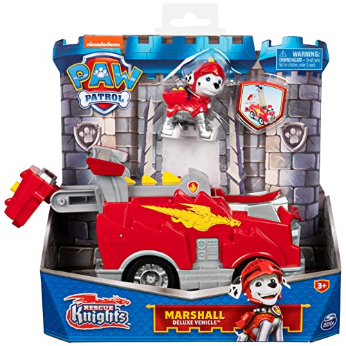 Spin Master 6063585 Paw Patrol Rescue Knights Marshall Transforming Toy Car With Collectible Action Figure #TOP5