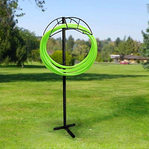Lovinouse Upgraded Garden Hose Holder, Detachable Metal Water Hoses Holder, Heavy Duty Free Standing Garden Hose Storage Stand for Yard