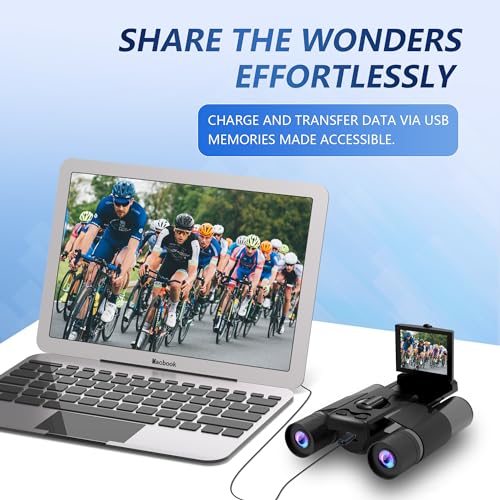 Digital Binoculars with 40MP Camera | 10x Optical Zoom | 8X Digital Zoom | 2.5K Videos | HD Quality | Ideal for Concerts, Bird Watching, and Outdoor Adventures (MJ-Black)