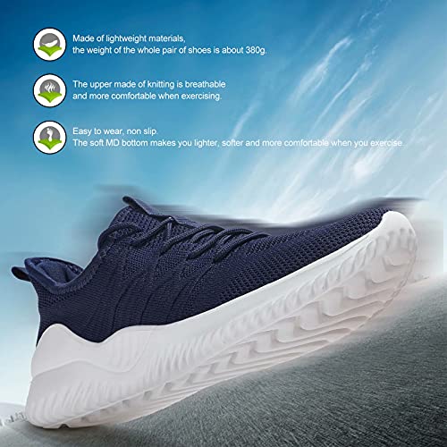 Image of Mens Running Shoes Slip-on Walking Sneakers Lightweight Breathable Casual Soft Sole Trainers