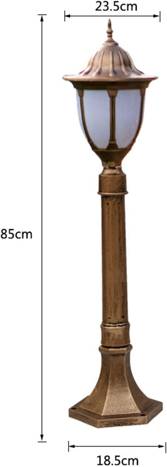 YYUINU Outdoor Street Light, Outdoor Garden Lamp Post Bolderlicht, Lamp Hoogte 85cm, B-0.85m photo 2