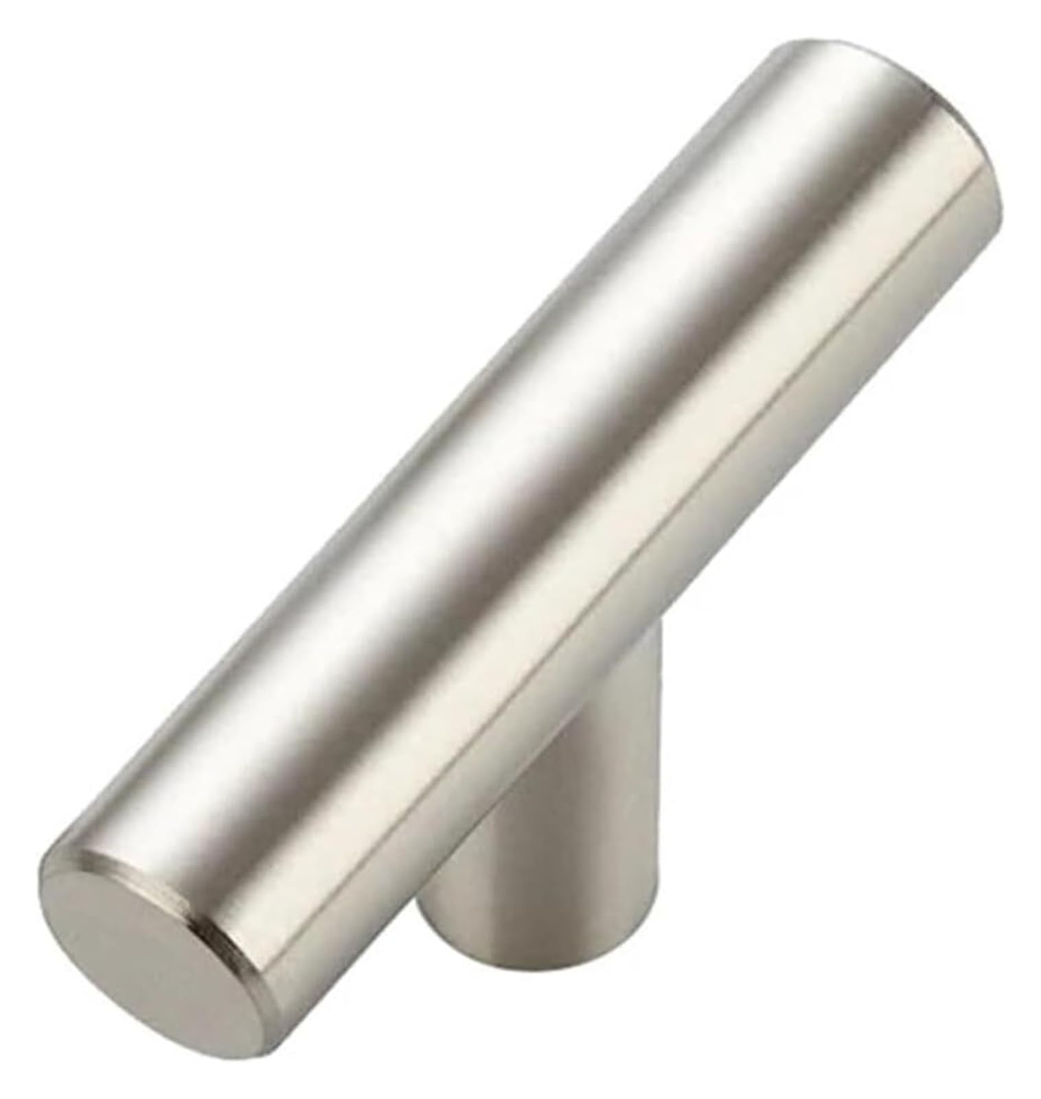 Gkirqvpe Silver Cabinet Knobs, Pack Of 10 T-Shaped Stainless Steel Cabinet Handles 50Mm ,Black(Silver)