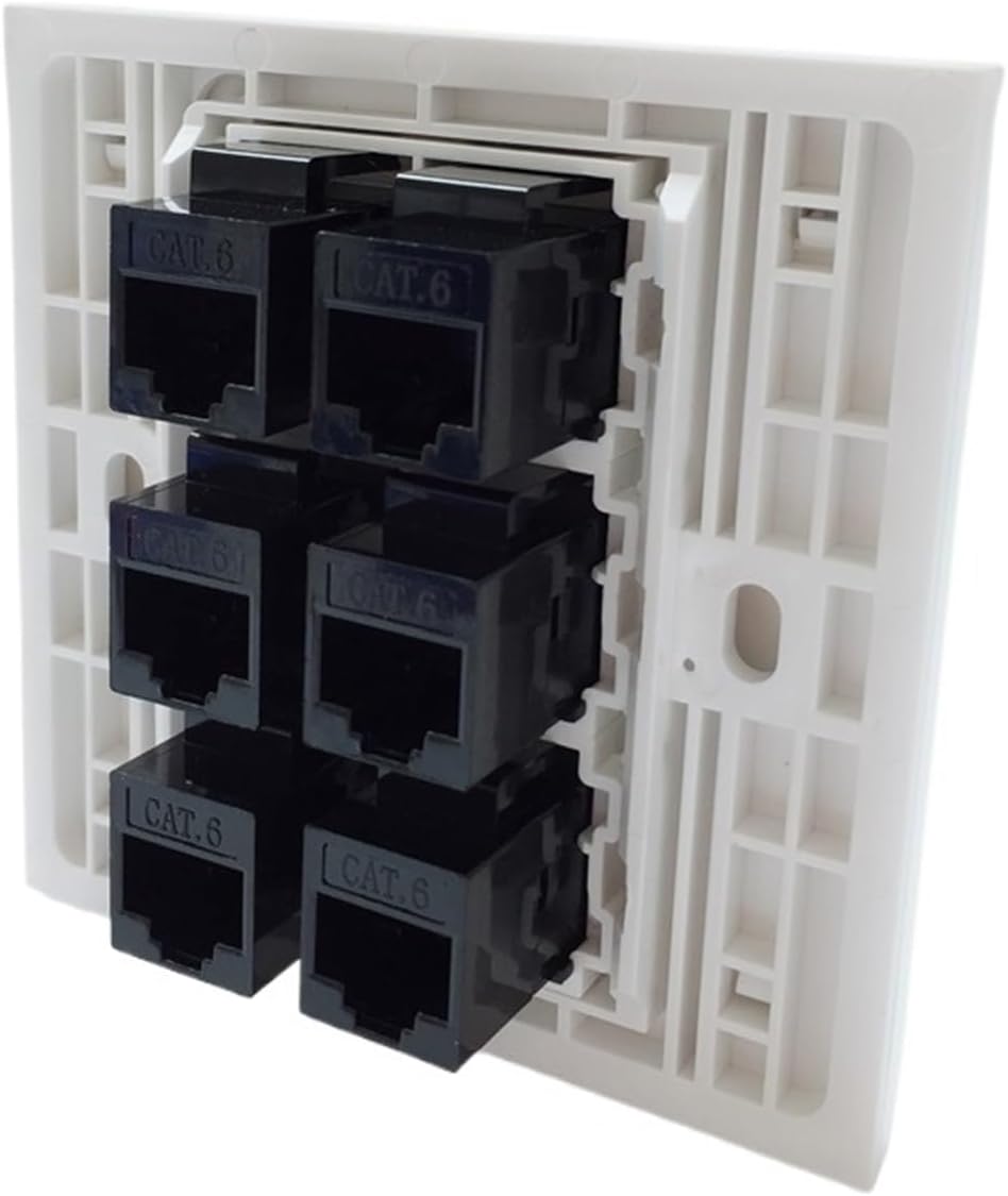 6-port RJ45 5e 6-port female to female panel jack(CAT5E RJ45)