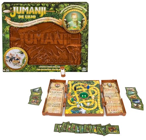 SPIN MASTER GAMES - JUMANJI DELUXE Juego de Mesa Electrónico con Luces y Sonidos, para 2-4 Jugadores, Infantil y Adultos - 6066981 - Juegos de Mesa Niños 8 años + - Regalo Niño 8 años +