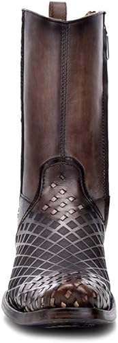 Miniatura 3 de Cuadra Bota Hombre en Piel Genuina con Cremallera Negra