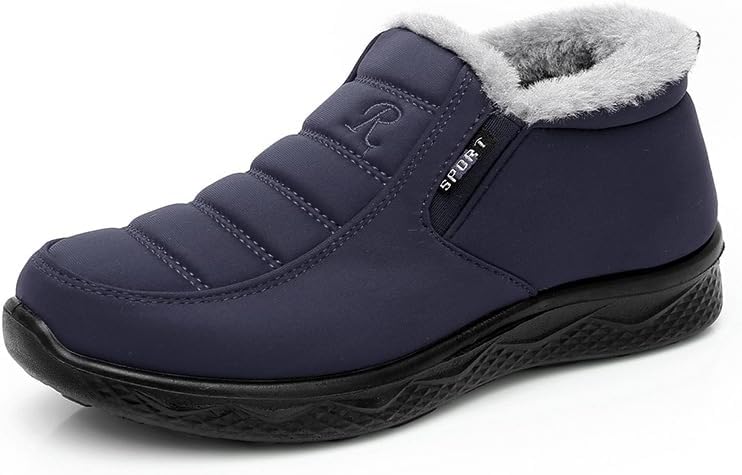 FKKFYY New Men's and Women's Casual Cotton Boots Thickened with Fleece