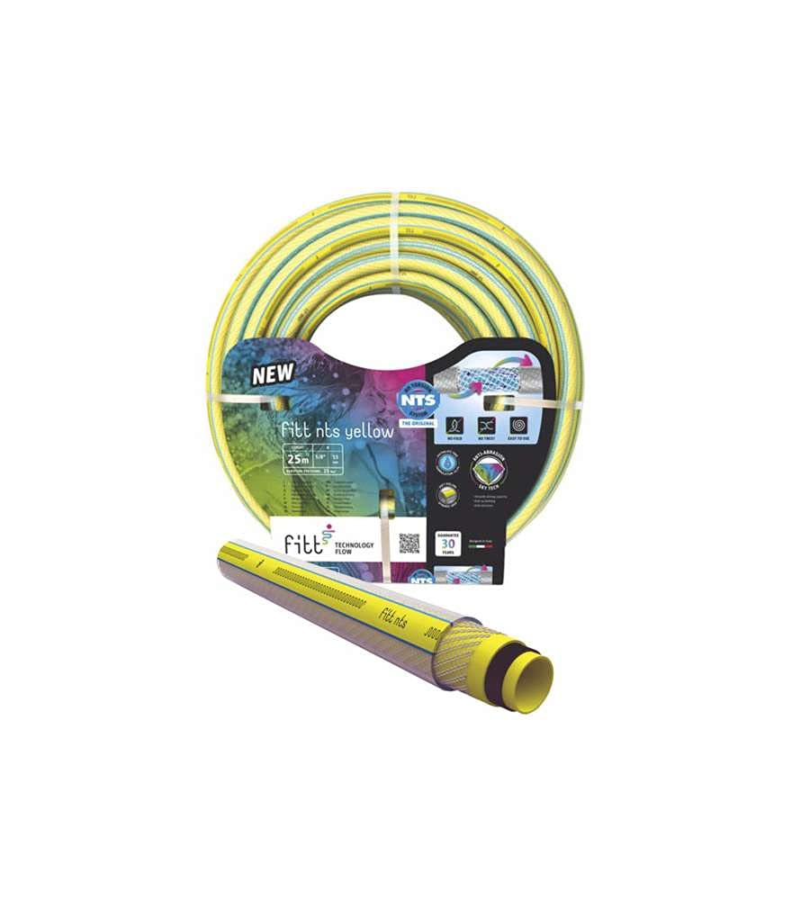 Fitt Yellow Nts 1" (25Mm) 50M - Strong And Malleable Garden Watering Hose For Intensive Use. Featuring Exclusive Technologies