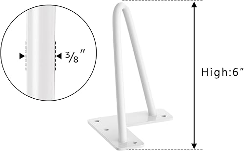 Miniatura 118 de SMARTSTANDARD Patas de muebles de horquilla de alta resistencia de 16 pulgadas, proyectos de bricolaje de metal para mesitas de noche, mesa de café