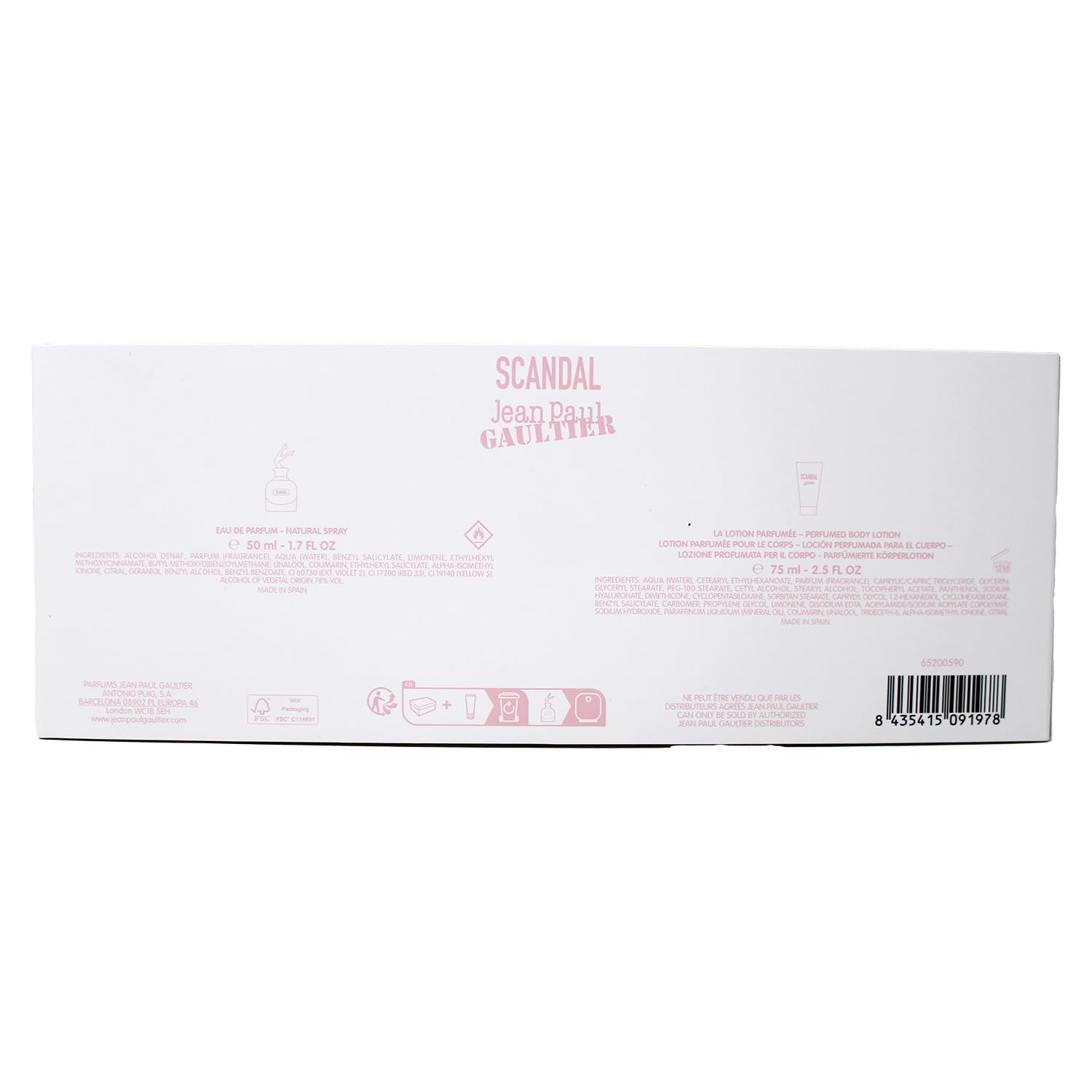 Jean Paul Gaultier Scandal 2-Piece Set for Women, (1.7 Oz Eau De Parfum Spray + 2.5 Oz Perfumed Body Lotion) - Image 3