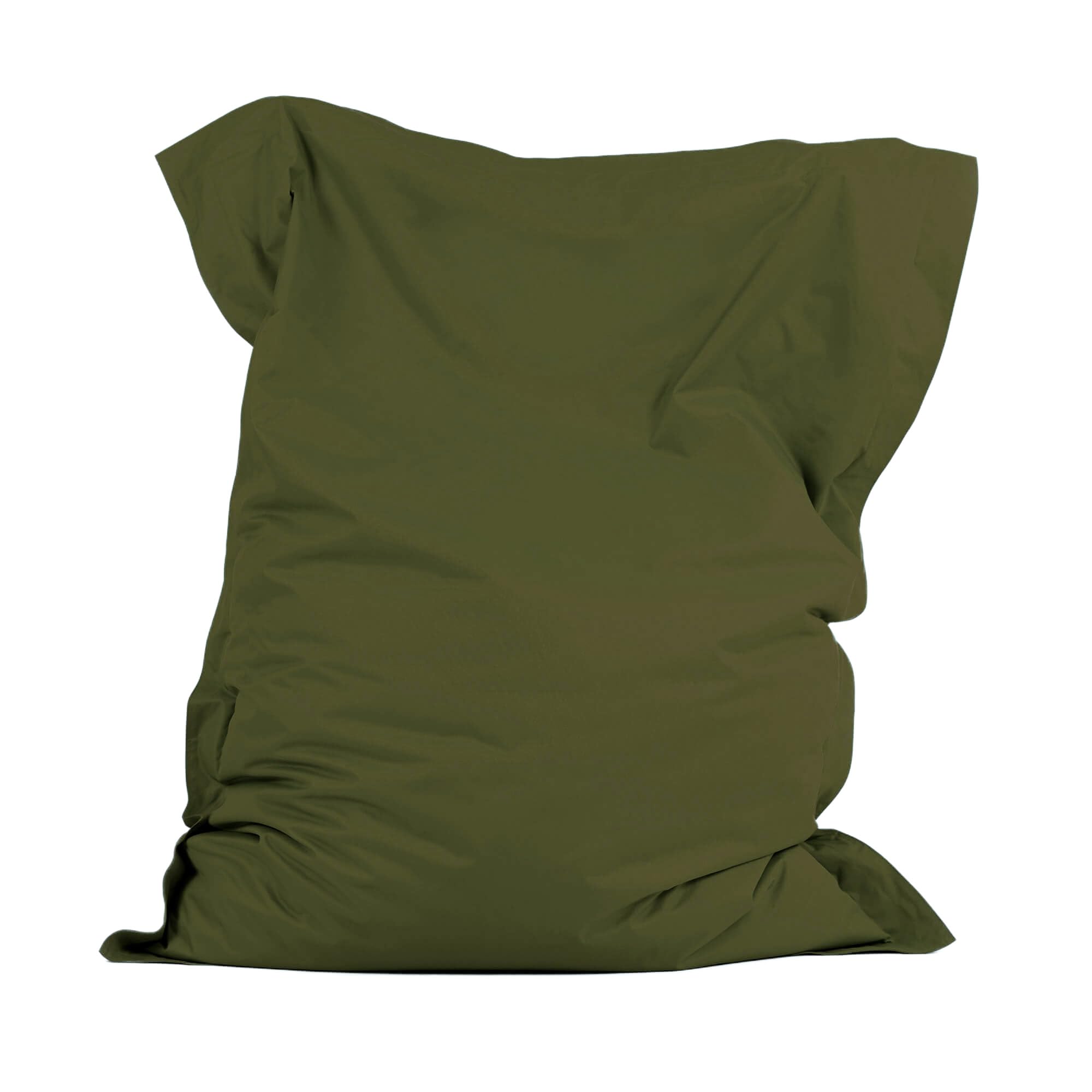 Bean Bag Bazaar Giant Outdoor Bean Bag, Khaki Green, Outdoor Floor Cushion with Water Resistant Fabric, Large Beanbag with Filling Included, 180cm x 140cm, Sun Lounger, Garden Chair, Garden Seating — image 1