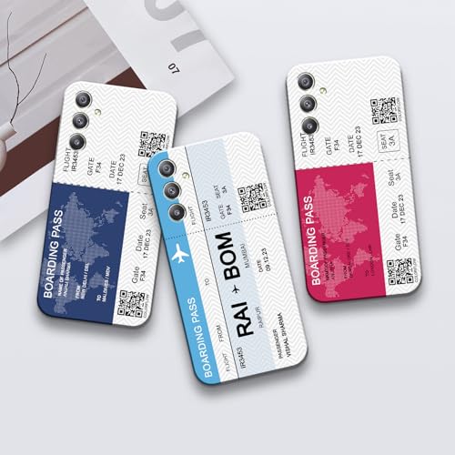 Image of COLORflow Back Cover Compatible with Samsung A34 5G | Boarding Pass Color Customized Back Cover Compatible with Samsung Galaxy A34 5G