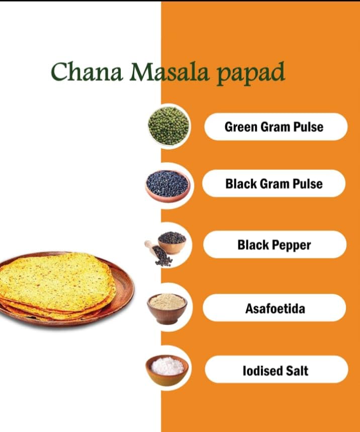 Image of Om Uttam Chana Lehsun /Garlic Papad, 200gm