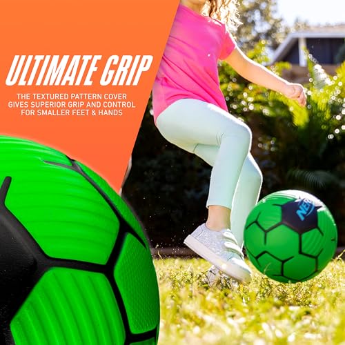 Image of NERF Kids Foam Mini Soccer Ball - Proshot Youth Soft Mini Foam Soccer Ball - 7 inch Inch NERF Indoor + Outdoor for Kids