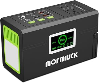 Portable Power Station 127W,88.8WH Solar Generator(Solar Panel Not Included),Lithium Battery Power Supply,With 2 AC Outlets,Type-C Output, LED Flashlight, Suitable for Family Outdoor Camping