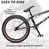 cubsala Syzygy 20 Inch Freestyle BMX Bike Bicycles for Ages Over 6 Years Old Teen Beginner and Adult Riders, Matt Black with Brown Tires #2