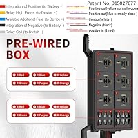 Gebildet 12V Relaiskasten,6Wege Relais Sicherungskasten,12AWG, vorverdrahtet mit Stecker,Wasserdichter Relaiskasten,6Steckplätze, ATC/ATO-Sicherungsrelaisblock,Universelles Relaispanel für AUT,Marine – Ansicht 3