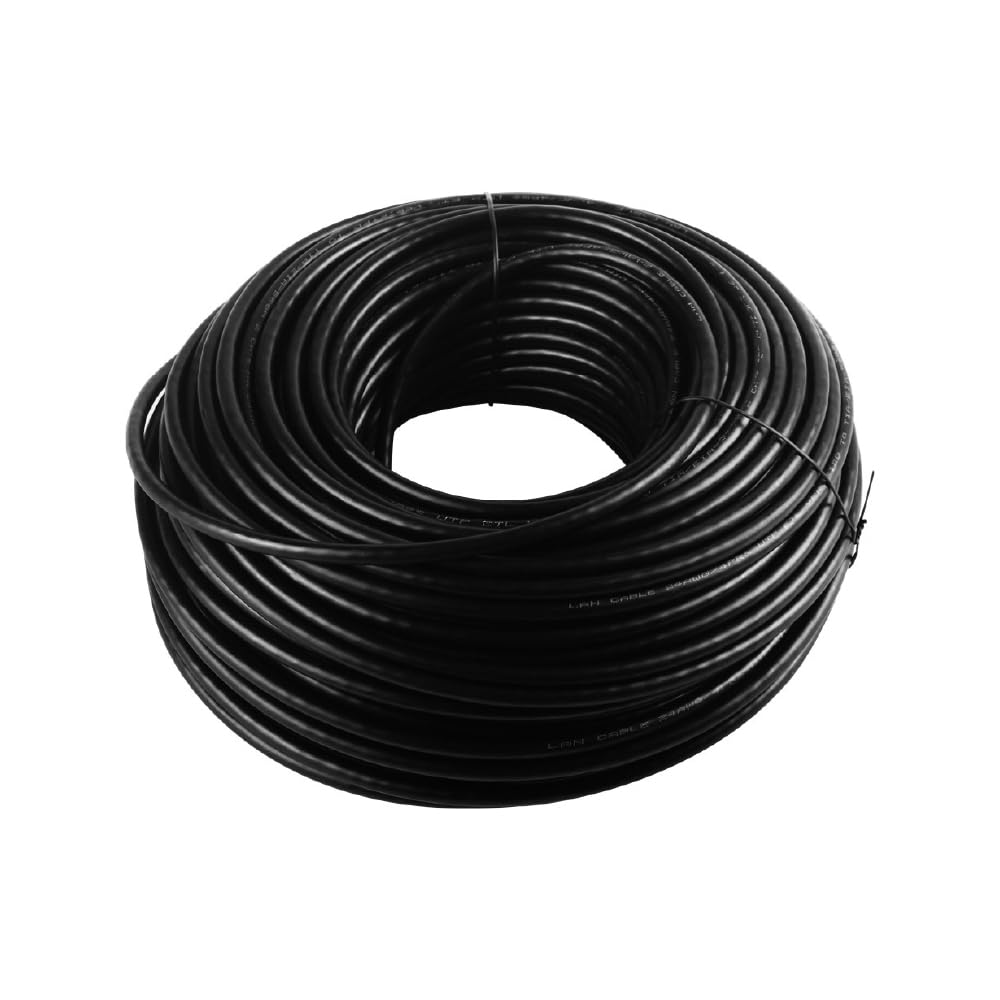 Goobay Cat 6 Outdoor NetzwerkkabeL-Set, U/utp, Schwarz, 305 M - Kupfermaterial, Awg 24/1 (solid), Pe (55441)