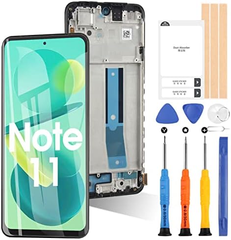 Écran LCD Pour Xiaomi Redmi Note 11, LCD Tactile Écran De Remplacement Assemblée Avec Réparation Kit(6.43",Noir,Pas Pour Version 5G,Pas Pour Xiaomi Redmi Note 11S