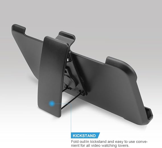 TJS Phone Case Compatible with Samsung Galaxy A50/Galaxy A30/Galaxy A20, [Tempered Glass Screen Protector] Belt Clip Holster Magnetic Support Hybrid Kickstand Heavy Duty Cover (Black)