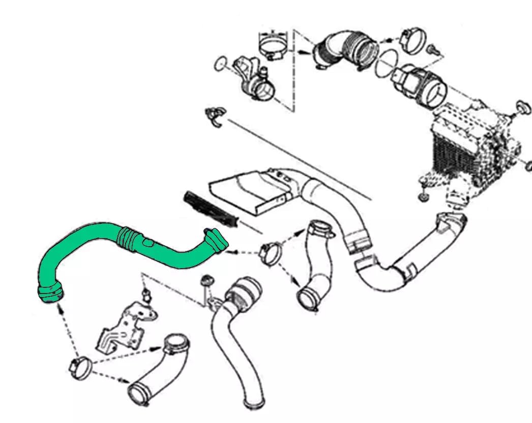 Tuyau turbo AG® d'origine pour Rena ult Meg ane II 1.9dCi 8200201617, 8200363471, 8200363471, 8200658187, 8200502920, 8200201617