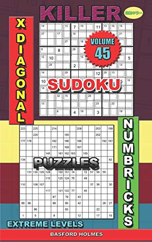 Killer sudoku X diagonal. Numbricks puzzles: Extreme levels (Killer sudoku and his friends)