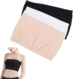 3 Pcs Women's Camisole Bra Anti Peep Invisible Cleavage Cover Up Overlay Modesty Panel Vest Tanks for Low Neckline