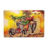 New tin Signs Rat Fink Riding Flying Eyeball Vintage Personality Wall Decoration Poster 8 inch x 12 inch