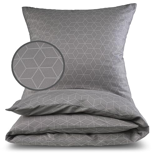 MALIKA® Bettwäsche Prägedruck 135x200 4 teilig | ÖkoTex Zertifiziert &...