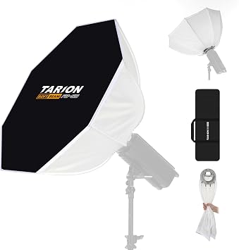 TARION Quick Release Octagonal Softbox - Bowens Mount Softbox with Diffusers/Honeycomb Grid/Carrying Bag for Live Streaming, Photography, Videography Octagonal R 25.6"/65cm