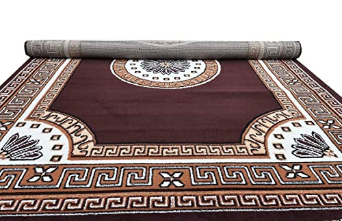 Image of Soft Thick Washable Rugs for Home Decor Living Room 6x8 Feet (180 x 235 Cm) Brown Color