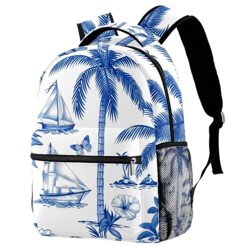 Sac à dos de voyage Campus multicolore motif île tropicale