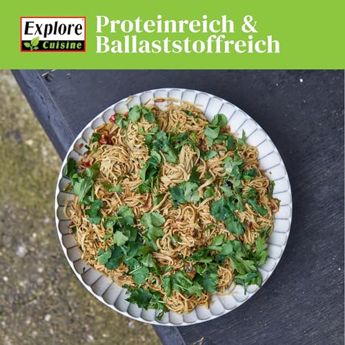 Explore Cuisine Bio Spaghetti aus Edamame (grüne Sojabohnen) – Glutenfreie Nudeln, pflanzliche Protein Pasta ohne Zusatzstoffe, ideal bei Zöliakie, wenig Kohlenhydrate, vegan, 200g